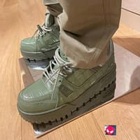 Louis Vuitton Luxury Green Sneakers - Archlight Suede and Leather, Monogram Pattern, Gold-Tone Hardware