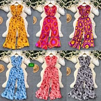 Women's Floral Summer Jumpsuit - Floral Summer Jumpsuit for Women, Designed for Ultimate Style and Comfort, with High-Quality Materials, Elegant Designs, and Impeccable Craftsmanship from Jessiado's Empire