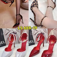 Women’s Pointed Toe Stiletto Heels with Ankle Strap & Buckle – Elegant High Heel Pumps (Red Sole)